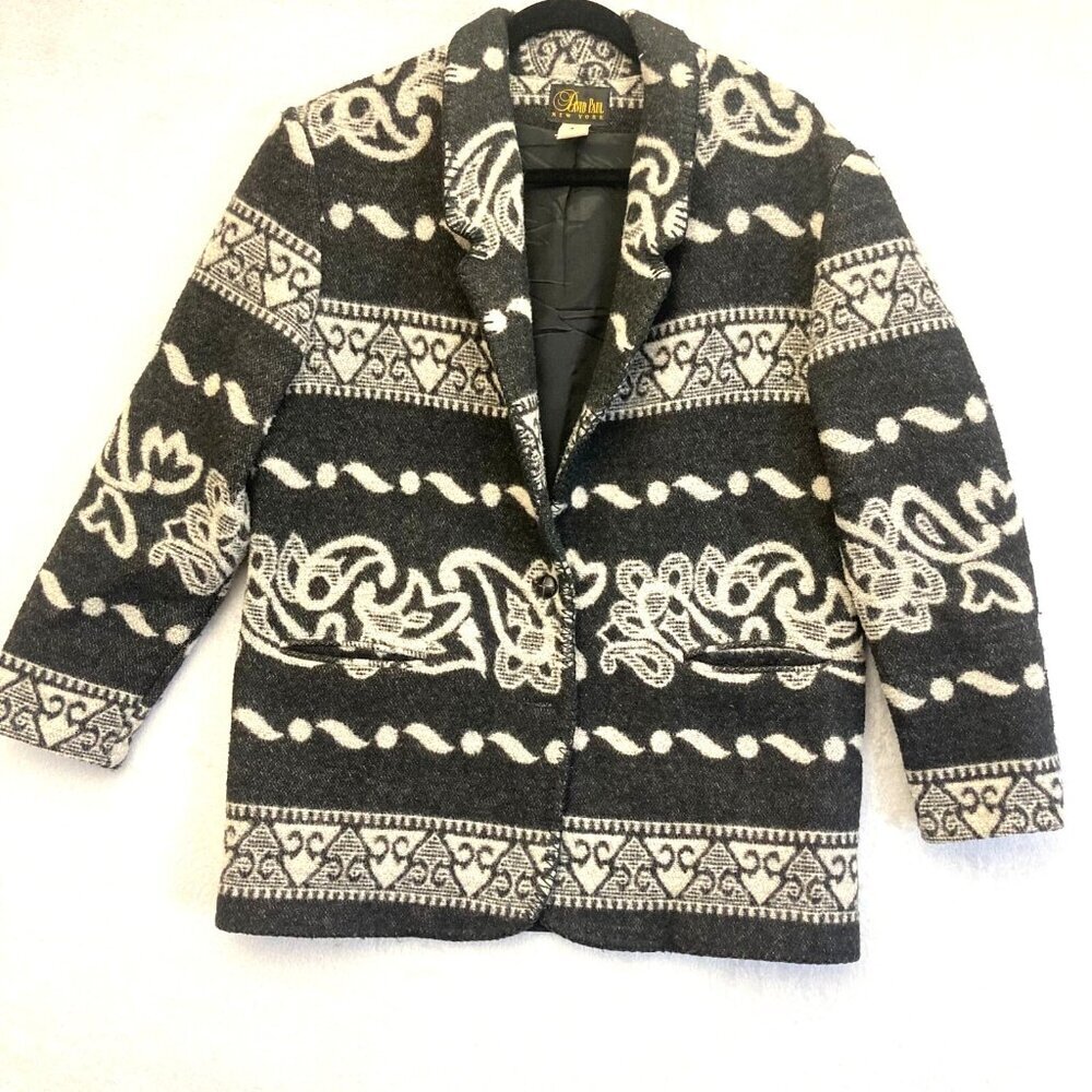 Vintage David Paul New York Oversized Blazer Jacket Womens Medium French Country